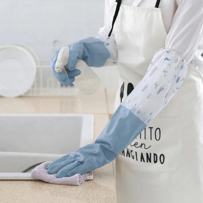 Long Silicone Waterproof Kitchen Gloves