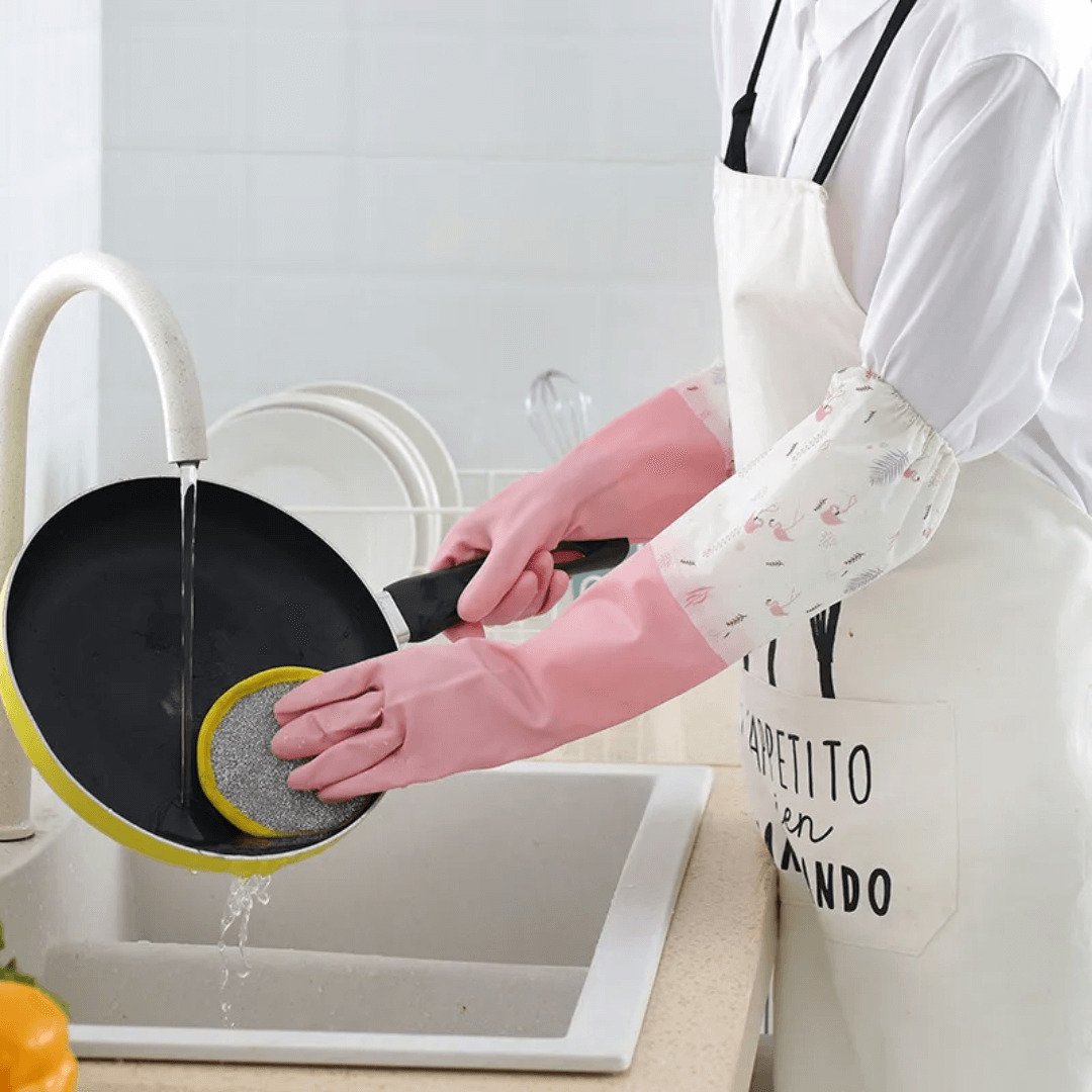 Long Silicone Waterproof Kitchen Gloves