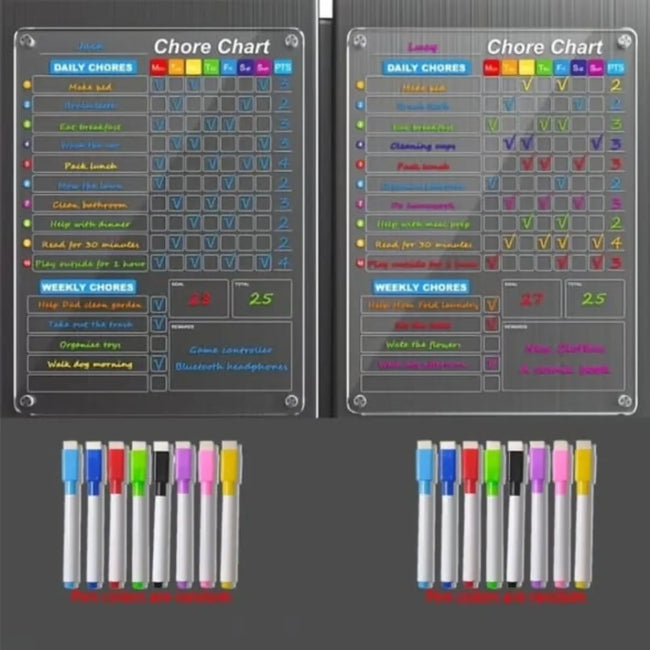 Magnetic Chores Planner