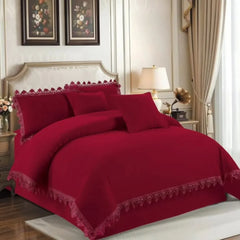 Maroon 6*7 Fancy Duvet Set