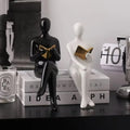 Minimalist Reader Bookend Sculptures