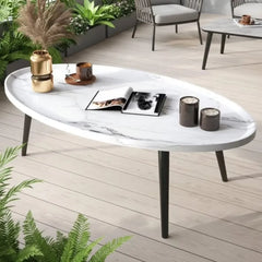 Oval Wooden Coffee Table