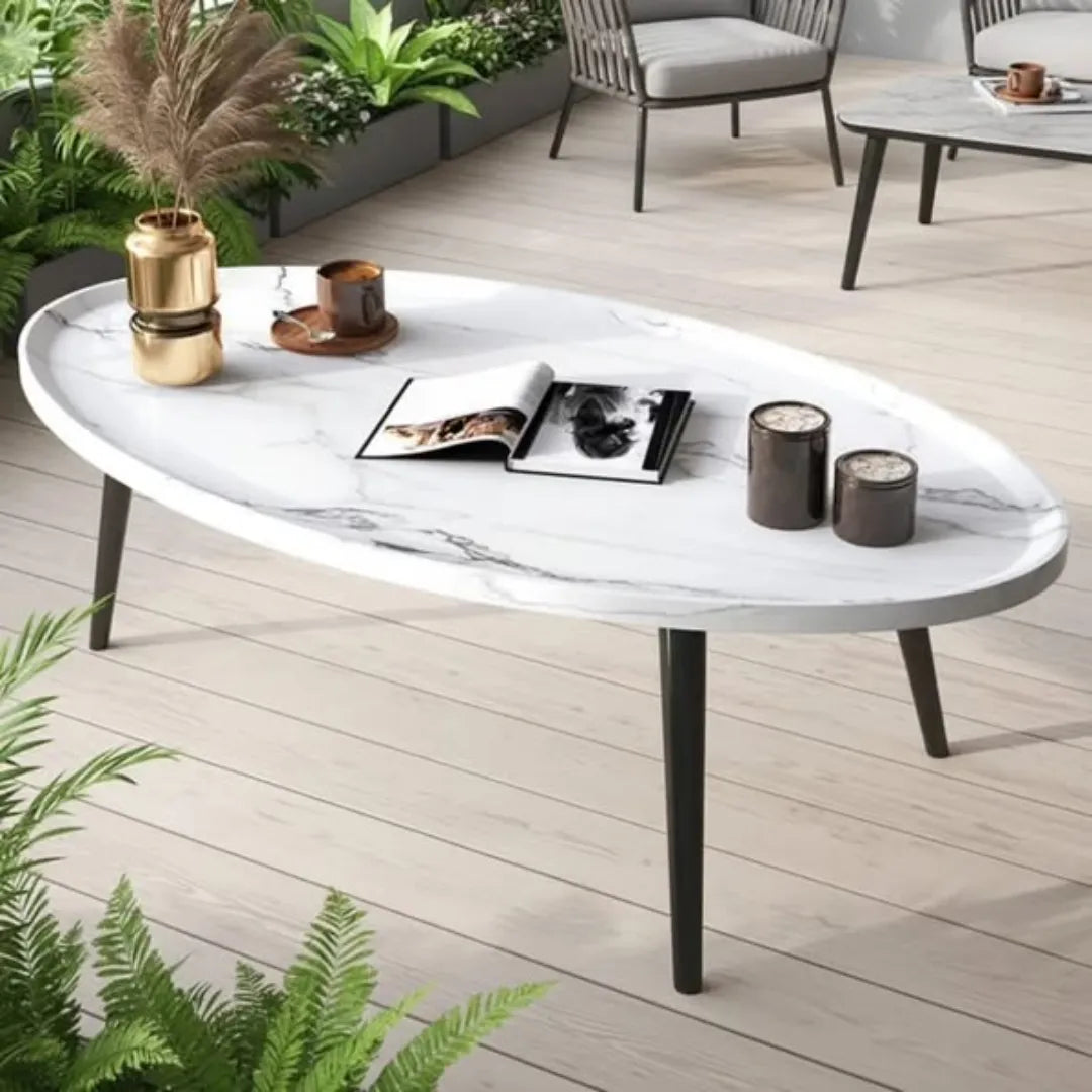 Oval Wooden Coffee Table