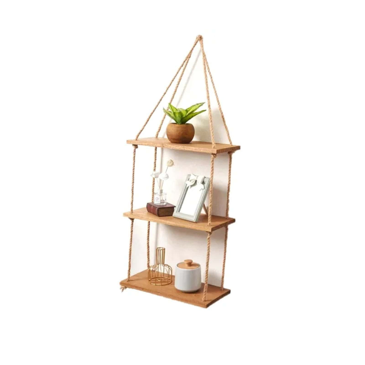 3-Tier Wooden Floating Shelf