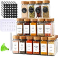 24pcs Set Spice Jars With Bamboo Lid