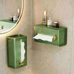 Luxury Diamond Wall-Mounted Acrylic Transparent Tissue Box Table Napkin Holder