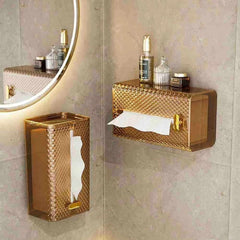 Luxury Diamond Wall-Mounted Acrylic Transparent Tissue Box Table Napkin Holder