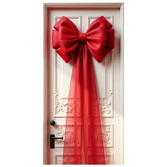 Red Decorative Bow Banner