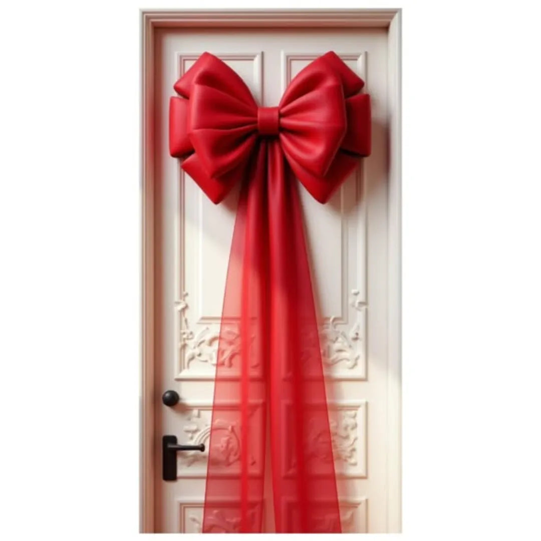 Red Decorative Bow Banner