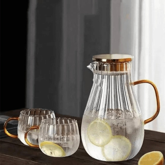 Striped Pumpkin Transparent Glass Pitcher