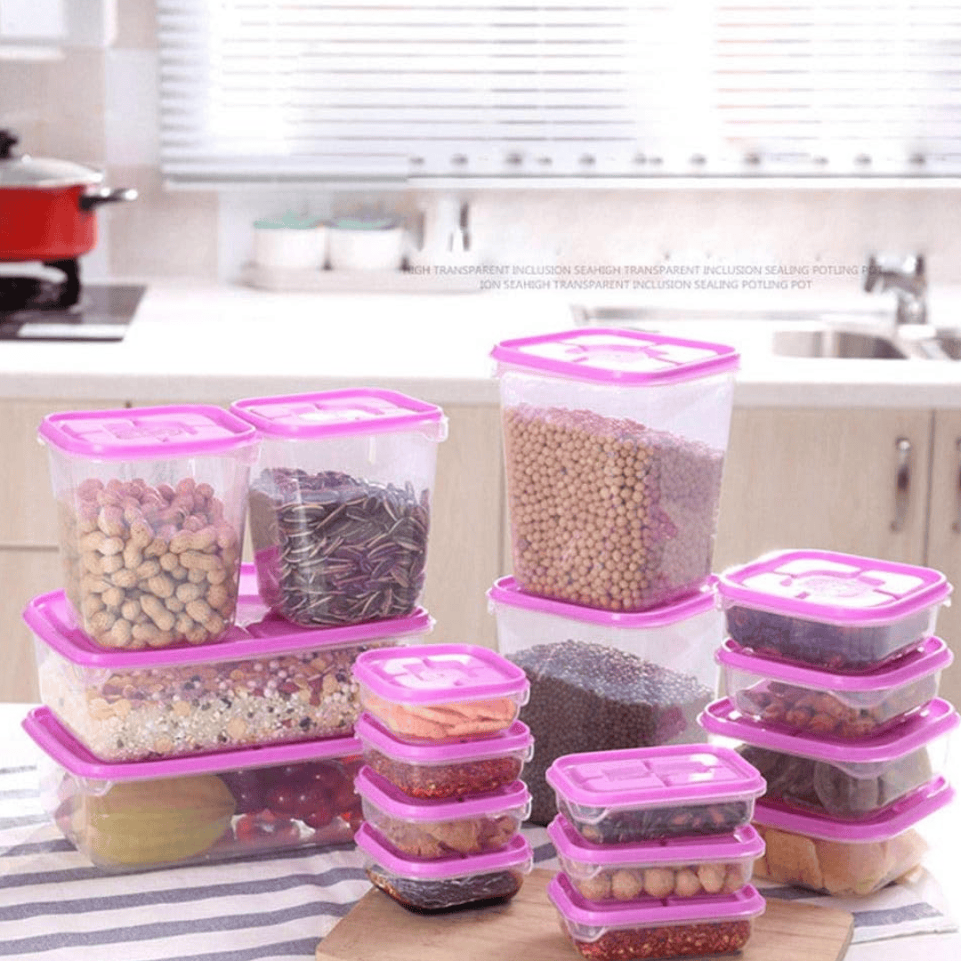 17pcs Crisper Food Storage Containers