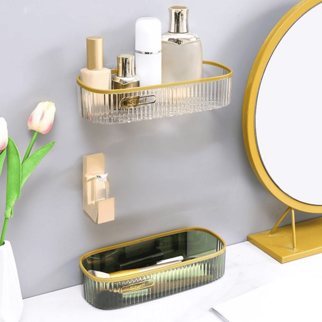 Acrylic Punch Free Bathroom Shelf
