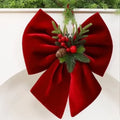 Wine Red Christmas Tree Bow