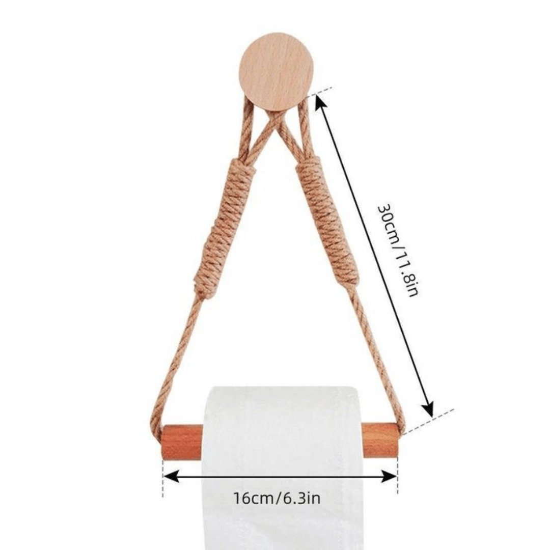 Hemp Rope with Bamboo Tissue Holder