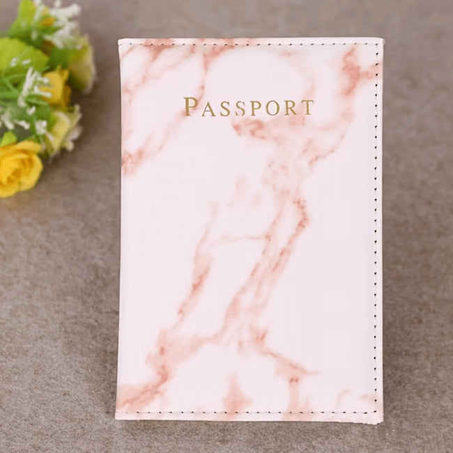 PU Leather Marble Passport Cover