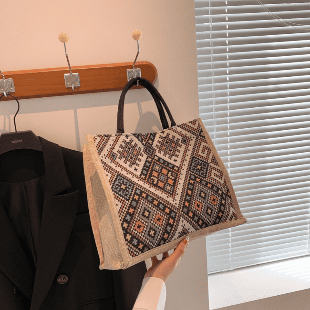 Geometric Print Pattern Tote Bag