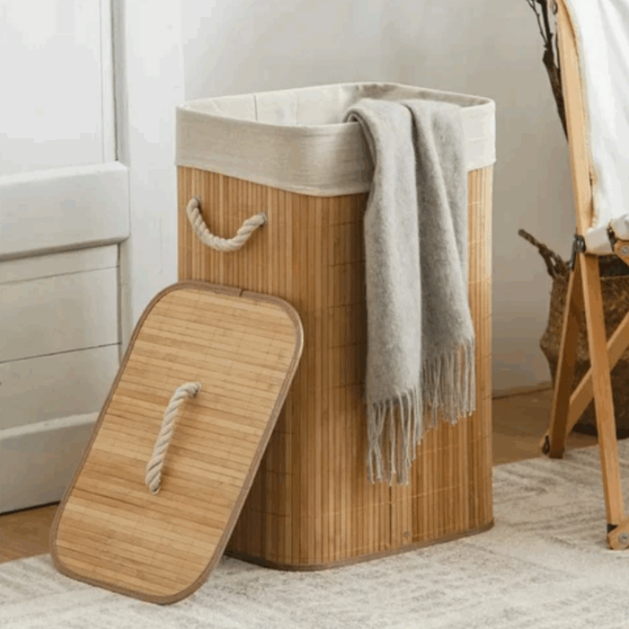 Foldable Bamboo Wooden Basket