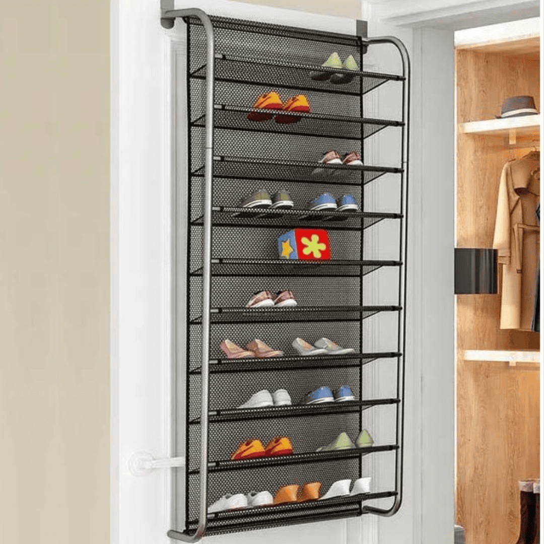 10 Tier Over The Door Shoe Organizer