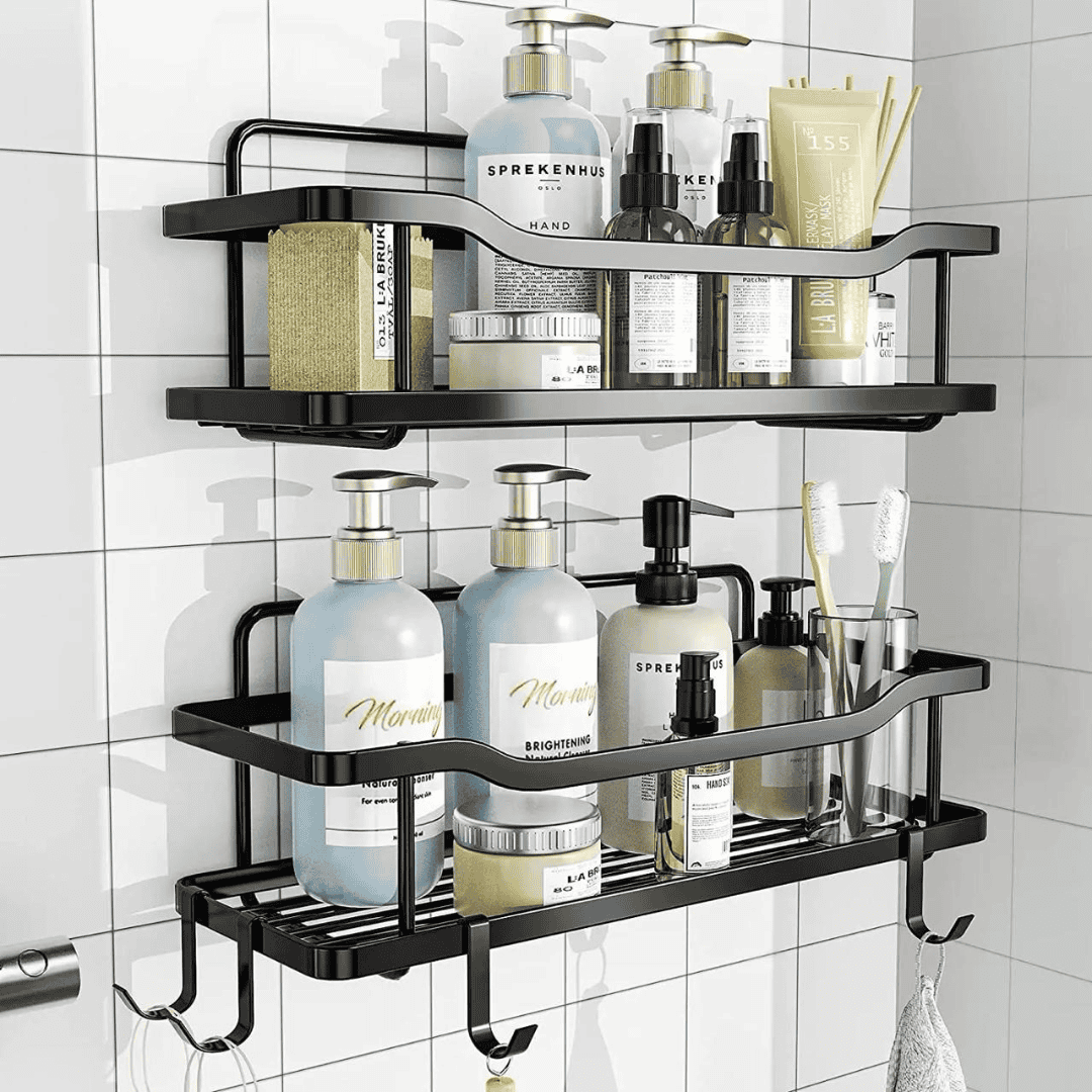 2pcs Shower Caddy Shelf / Bathroom Organizer / Kitchen Shelf
