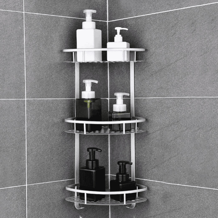 3-Layer Space Aluminum Bathroom Corner Shelf
