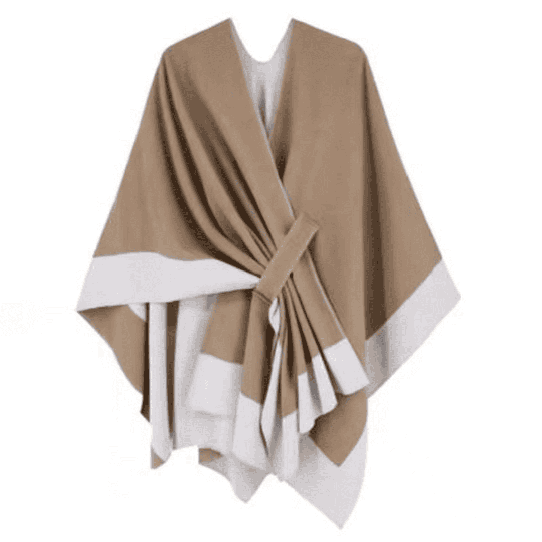 Double-Sided Wrap Me Up Belted Shawl/Poncho