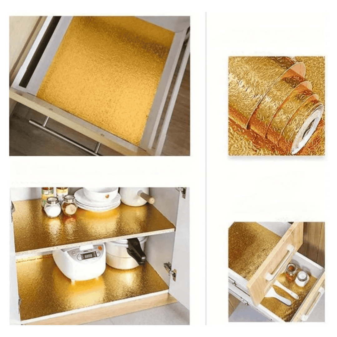 Gold Aluminium Foil / Kitchen Table Top Liner