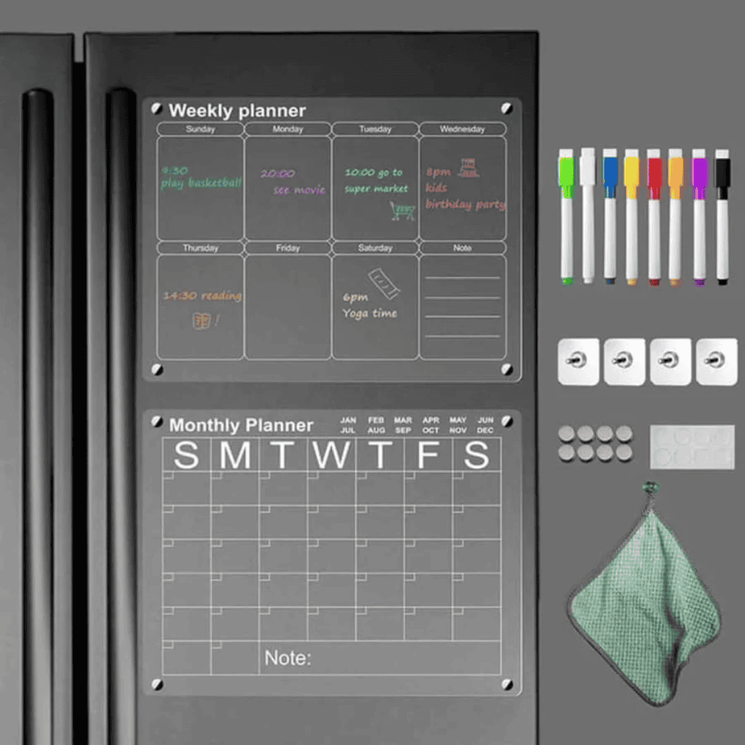 2pcs Magnetic Monthly/Weekly Fridge Planner
