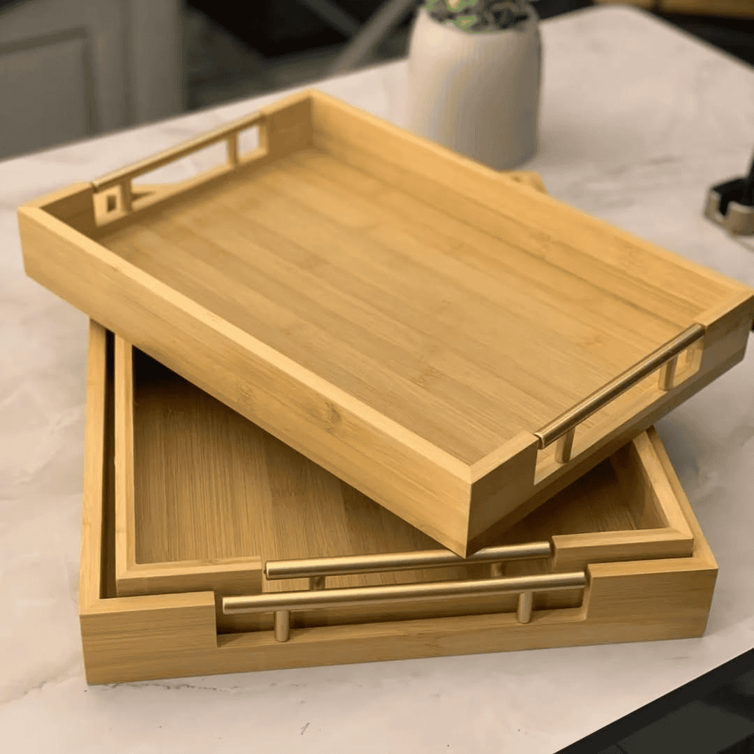 Tray Set of 3 Bamboo