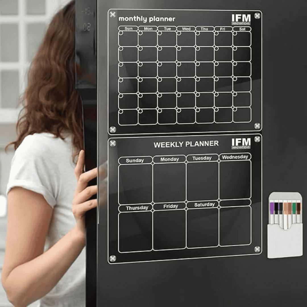 2pcs Magnetic Monthly/Weekly Fridge Planner