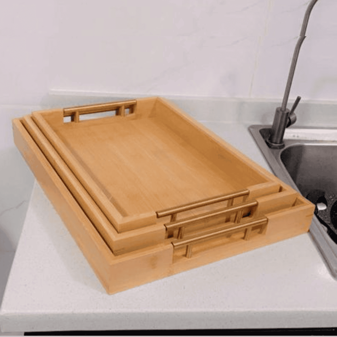 Tray Set of 3 Bamboo
