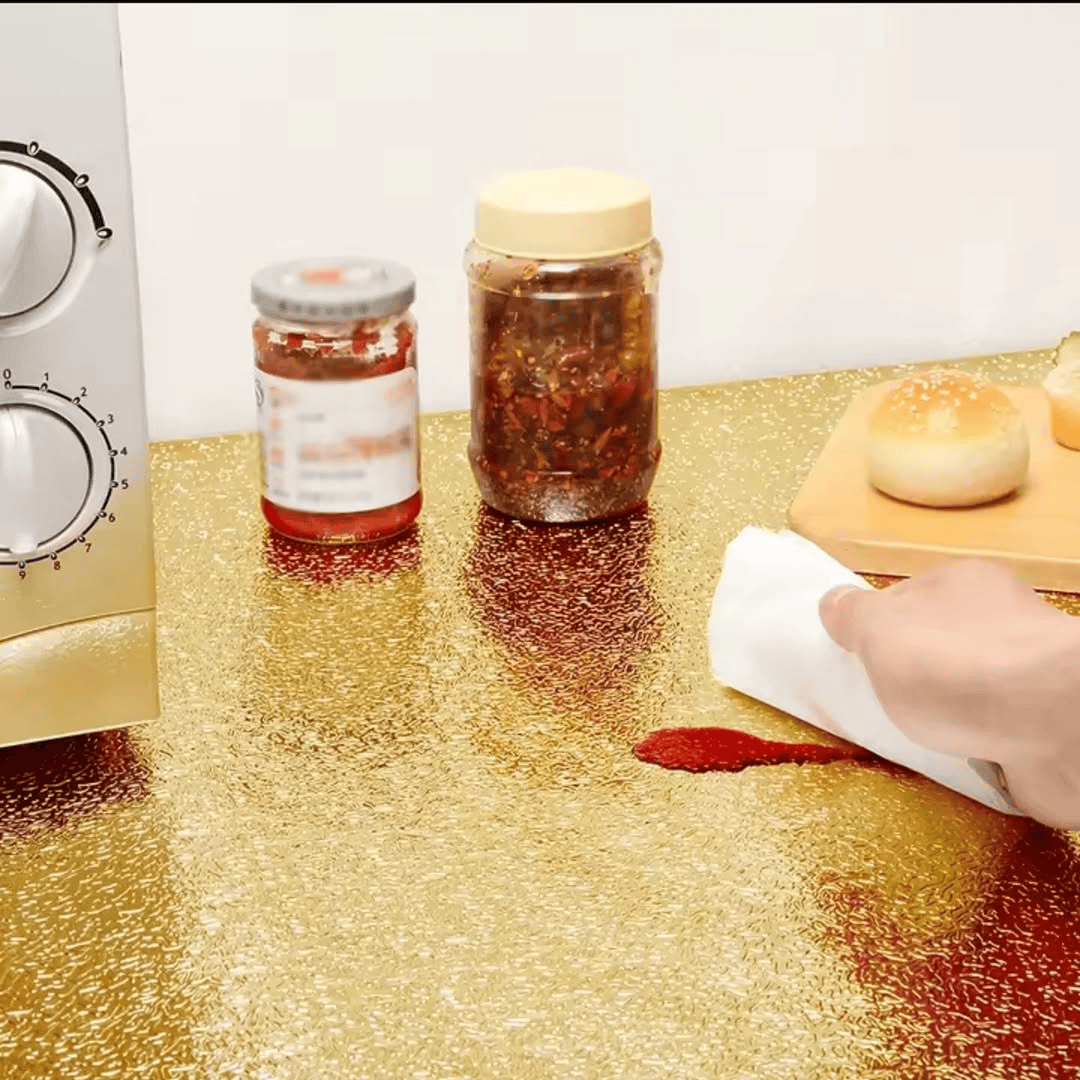Gold Aluminium Foil / Kitchen Table Top Liner