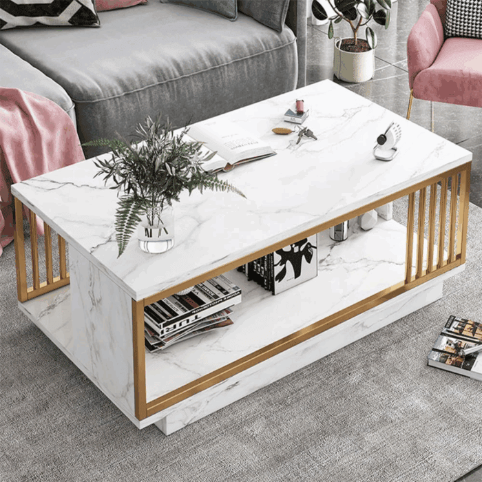 Marble Textured Coffee Table