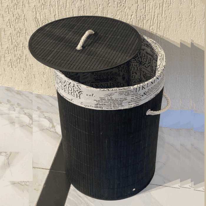 Eco-friendly Foldable Bamboo Laundry Basket