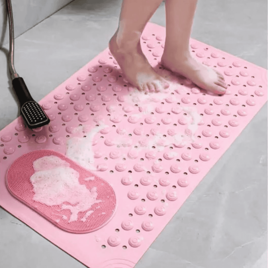 Nonslip Bathroom Mats with a Foot Massage