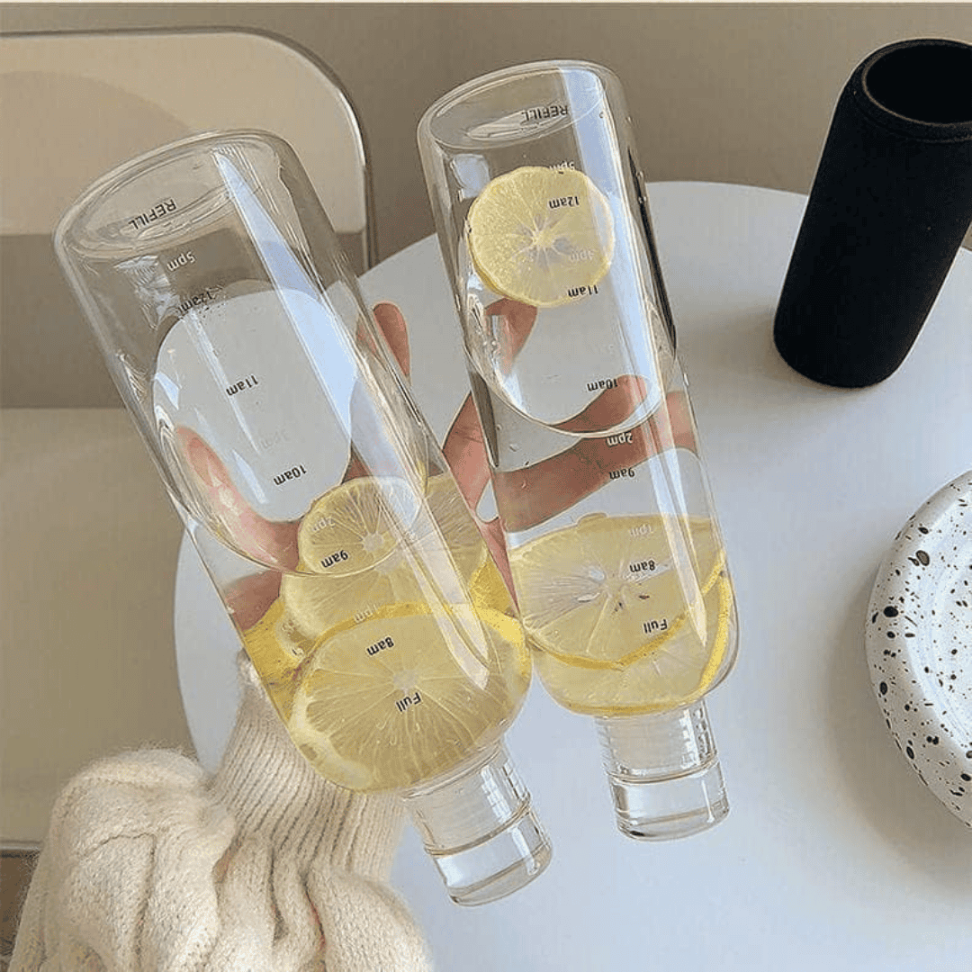 700ml Large Capacity Sports Water Bottle with Time Marker