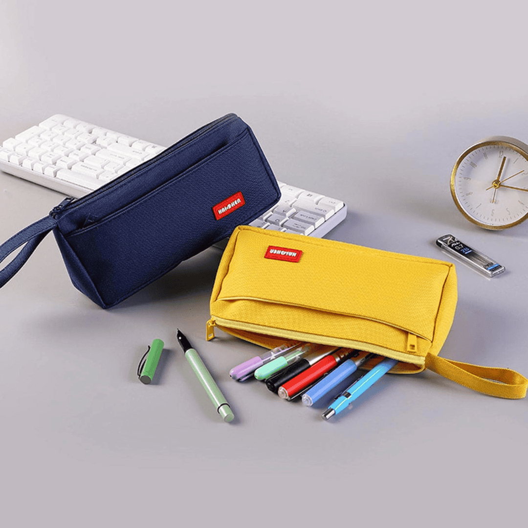 Large Capacity Pencil Case with Pen Holder Label