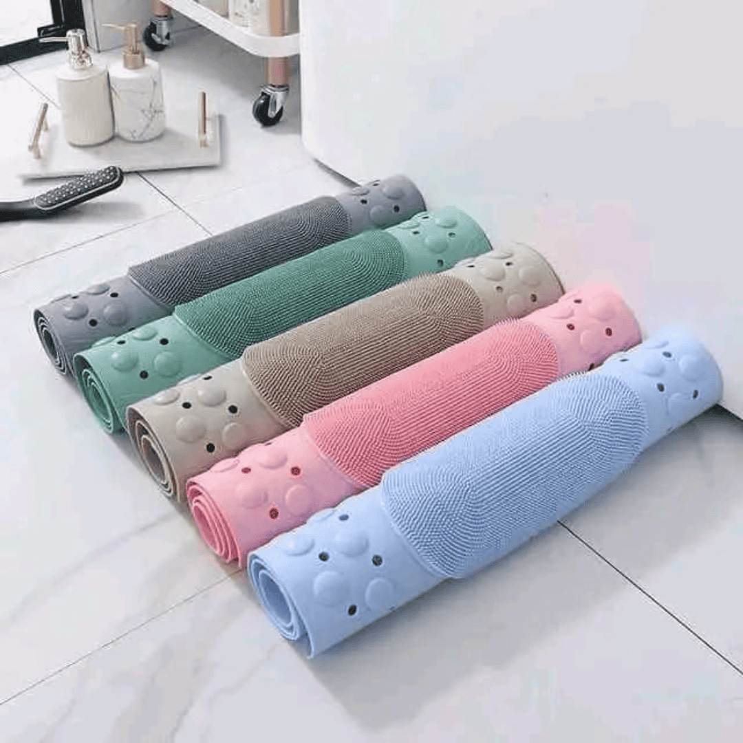 Nonslip Bathroom Mats with a Foot Massage