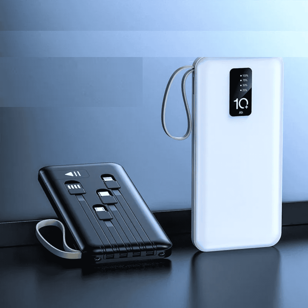 Power Bank with 4 Inbuilt Cables