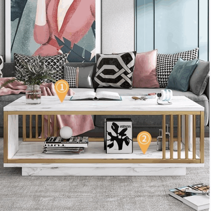 Marble Textured Coffee Table