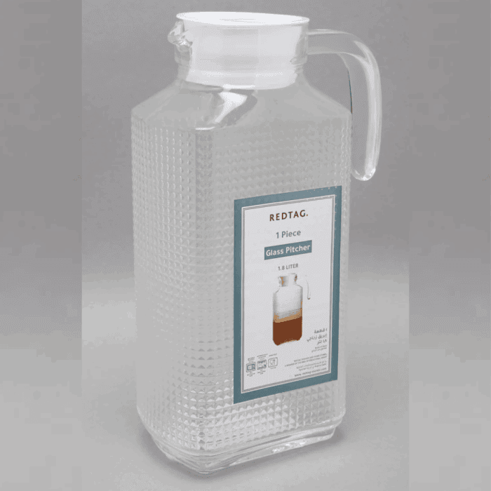 1.8L Ribbed Glass Jug