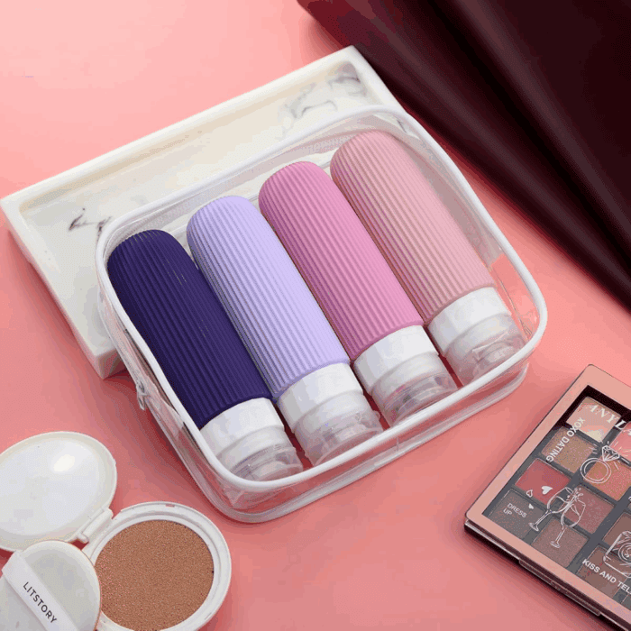 100ml Silicone Squeeze Bottle / Travel Toiletry Cosmetic Bottle Set