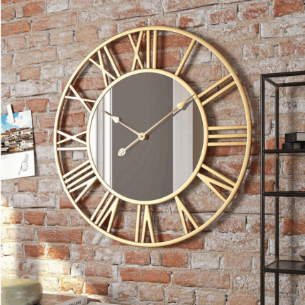 Wall Clock Metal with Mirror