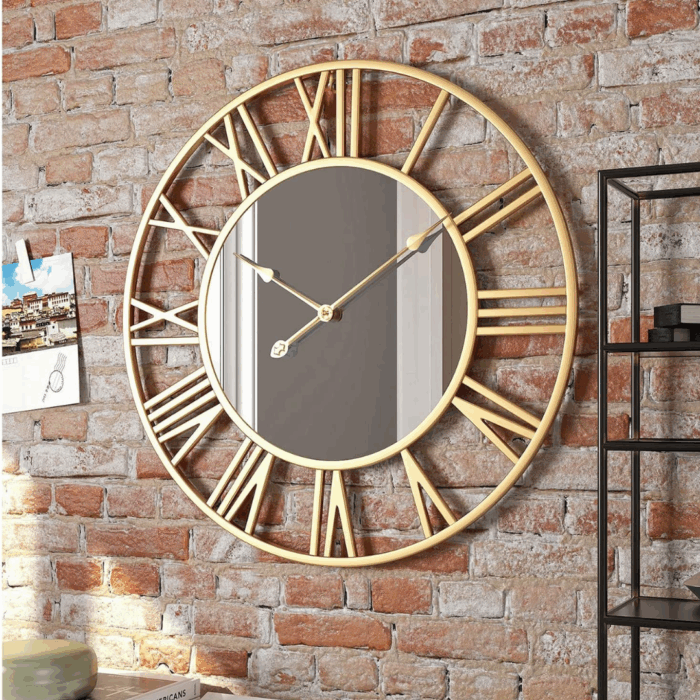 Wall Clock Metal with Mirror