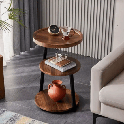 3-Tier Wooden Side Table