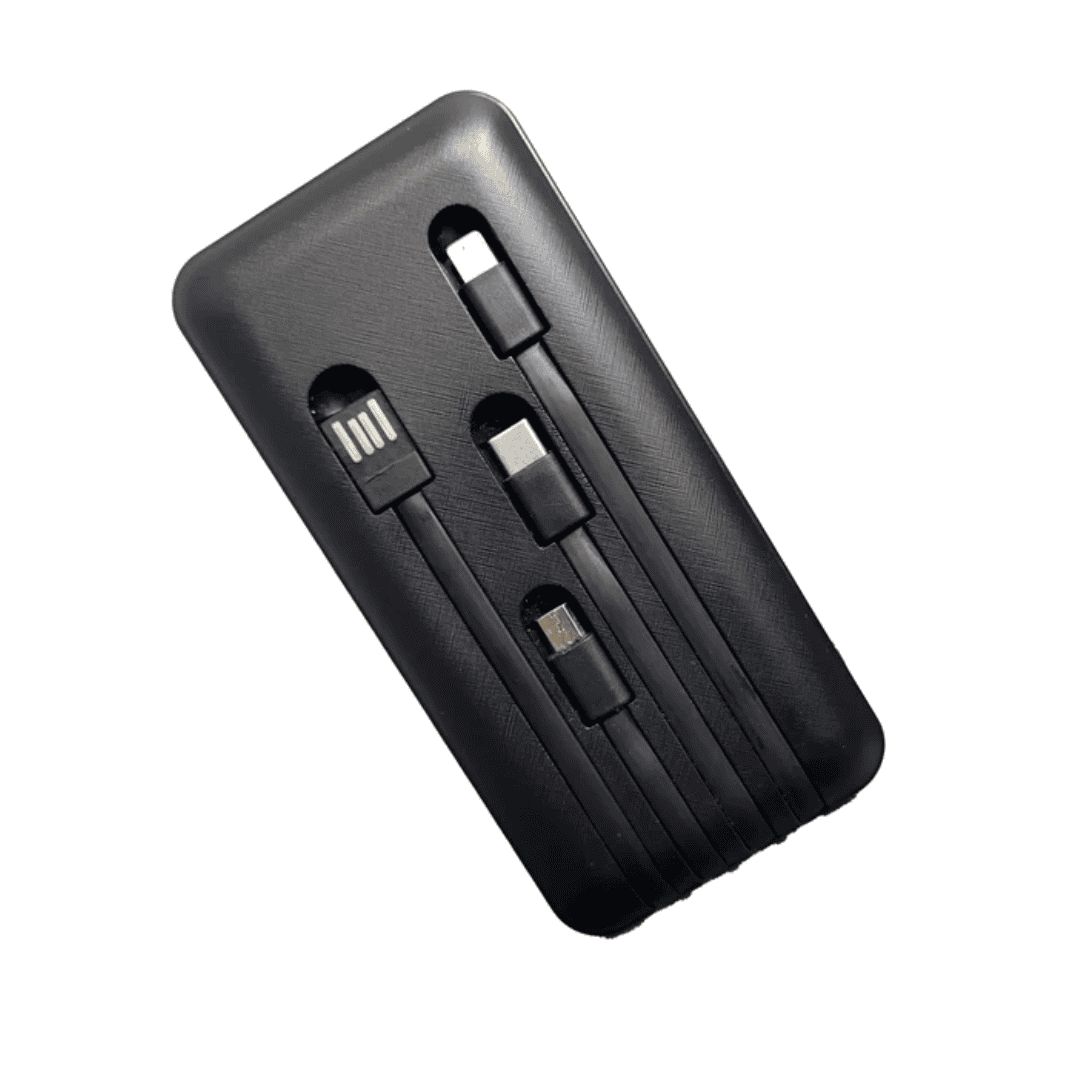 Power Bank with 4 Inbuilt Cables