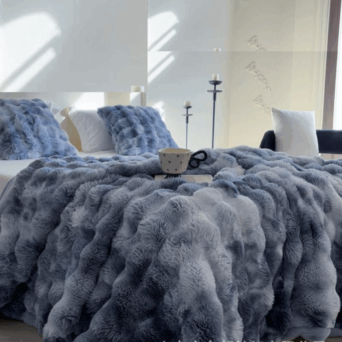 Soft Bubble Winter Throw Blanket Tie Dye Minky Blanket