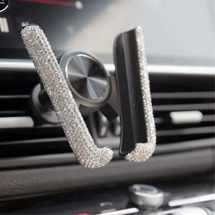 Car Phone Holder Women Diamond Crystal