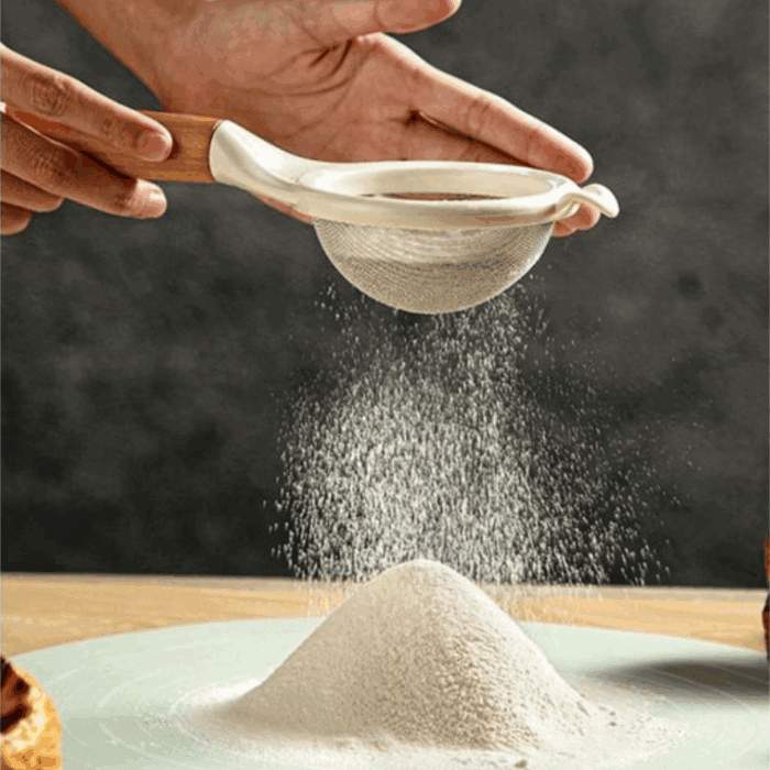 Wooden Handle Stainless Mesh Sieve