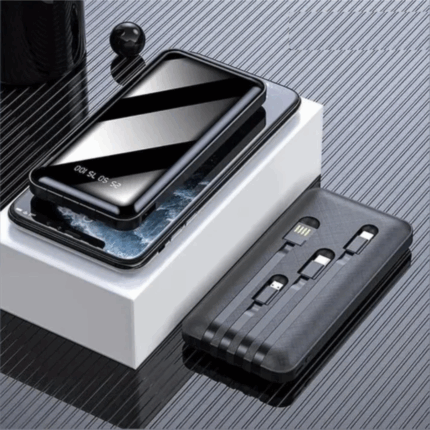 Power Bank with 4 Inbuilt Cables