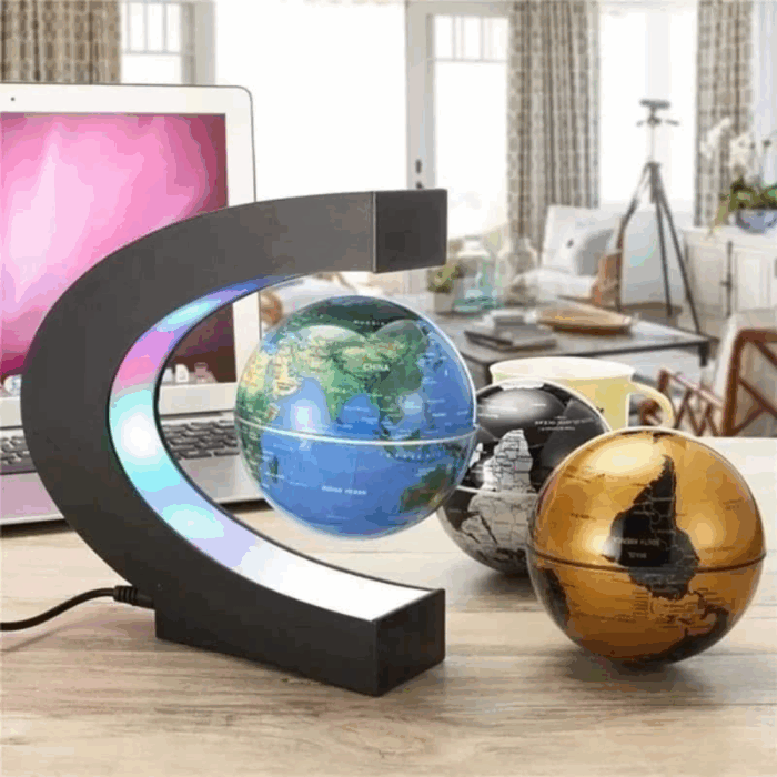 Magnetic Floating Globe with World Map
